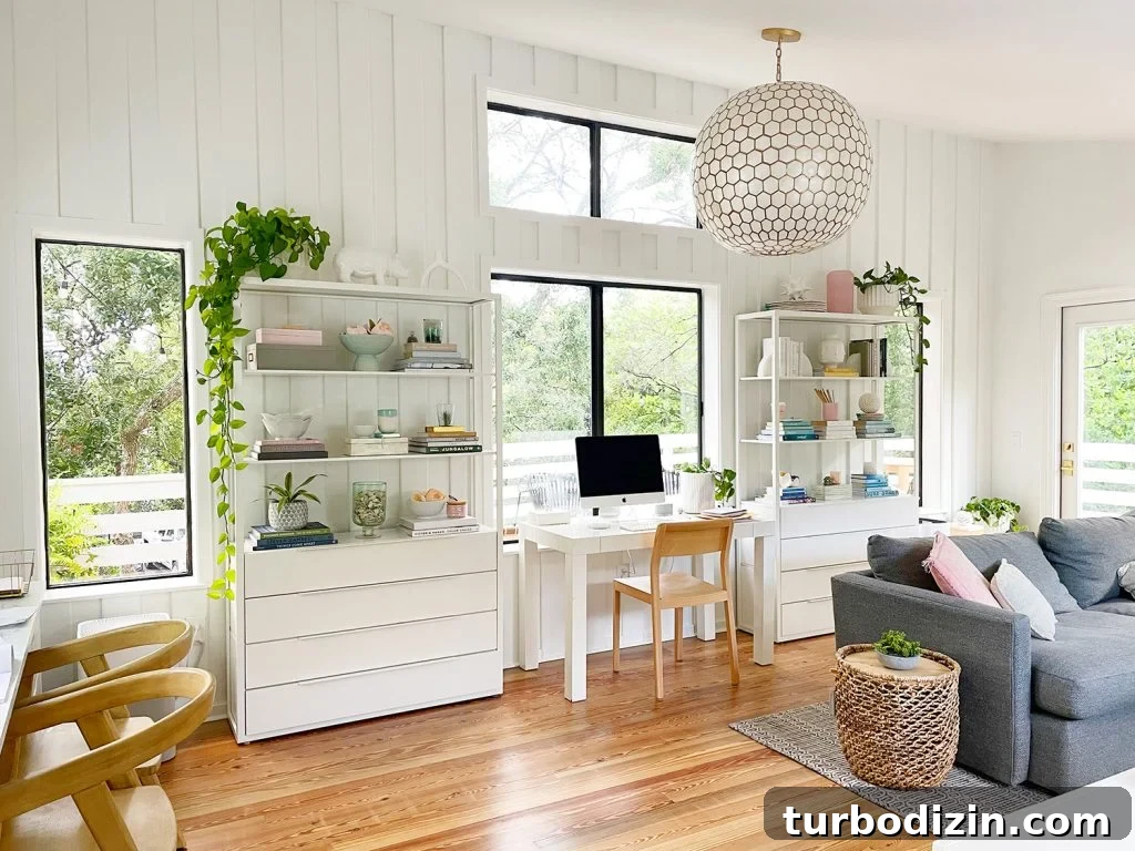 Before and After Home Photos: 14 Months of Renovation Progress 14 Ikea Fjalkinge Bookcases In Upstairs Family Room Office