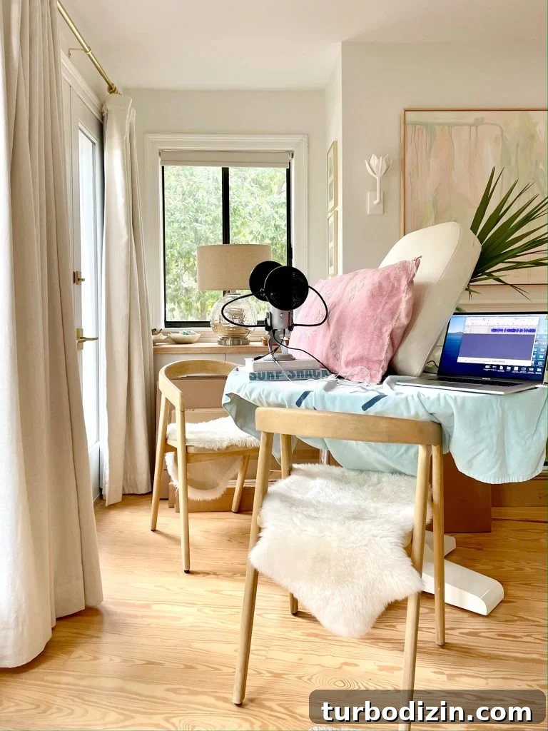 Holiday Catch-Up Special Episode 182 — Surprise Updates & Stories 2 Podcast recording equipment set up in bedroom