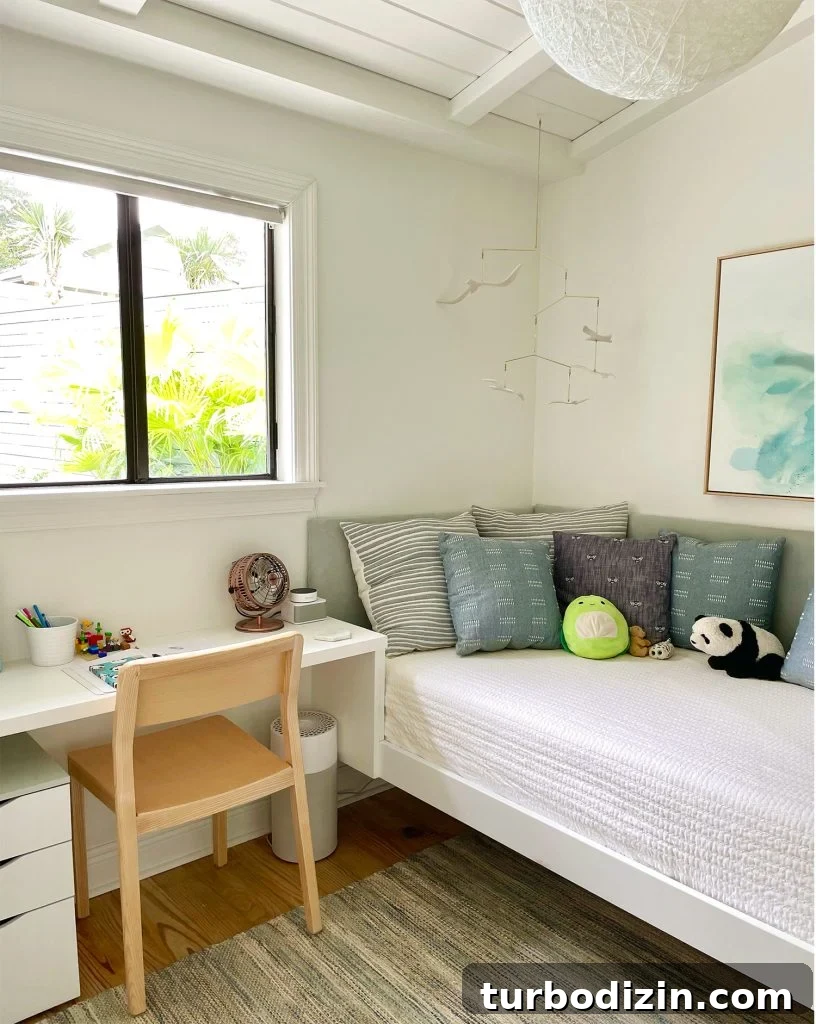 Smart Storage Solutions for a Small Kids' Bedroom 3 Kids Bedroom With Desk And Daybed With Upholstered Headboard