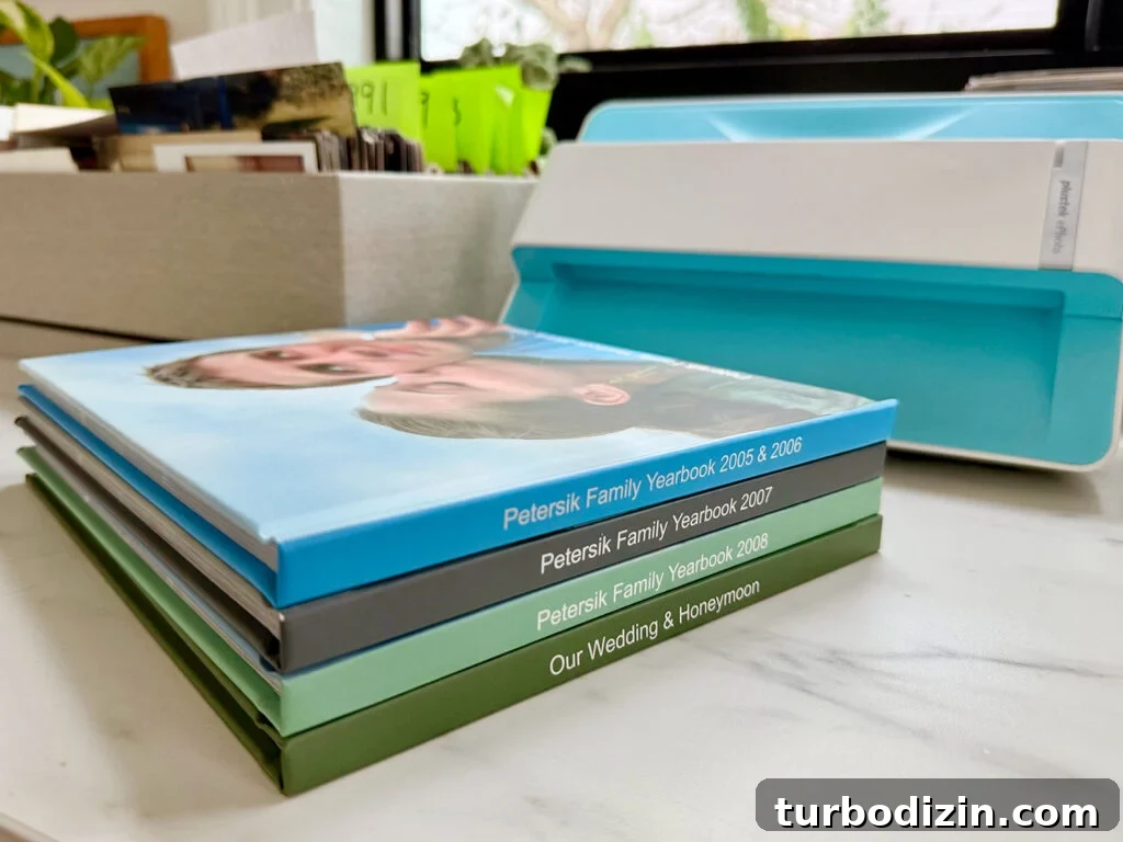 How We Organize Our Digitized Photos for Quick Access 11 Old Petersik Family Yearbooks From 2005 to 2008