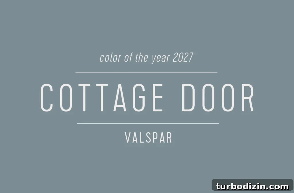 Large Swatch of Cottage Door Valspar Color of the Year 2027