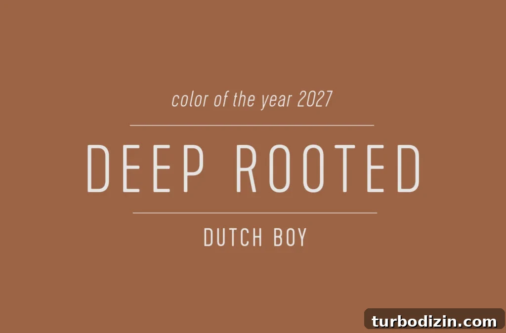 Swatch of Dutch Boy Color of the Year 2027 Deep Rooted