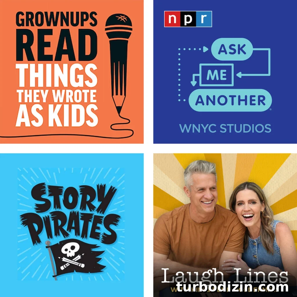 Our Favorite Podcasts of All Time 11 Favorite Comedy Podcasts Grown Ups Read Things They Wrote As Kids Ask me Another Story Pirates Laugh Lines