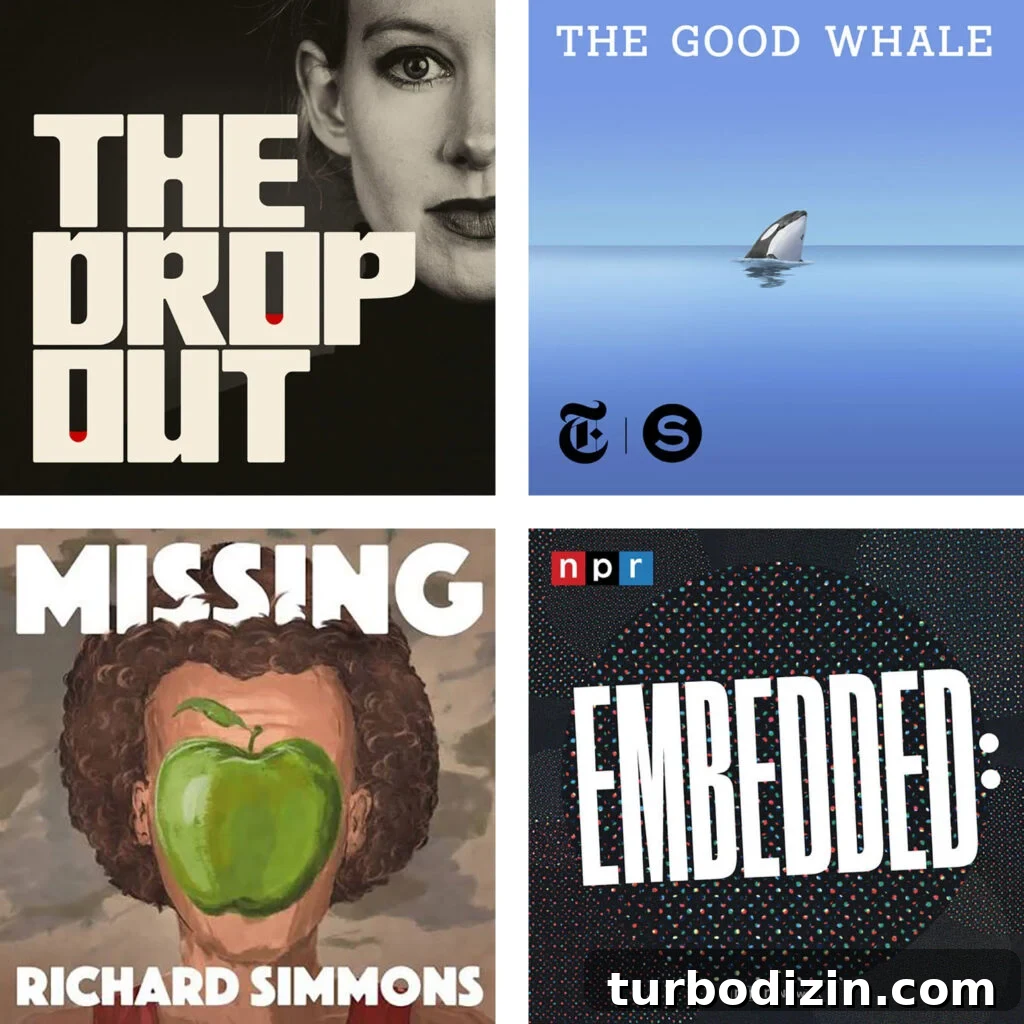 Our Favorite Podcasts of All Time 5 Favorite Longform News Podcasts The Dropout The Good Whale Missing Richard Simmons Embedded